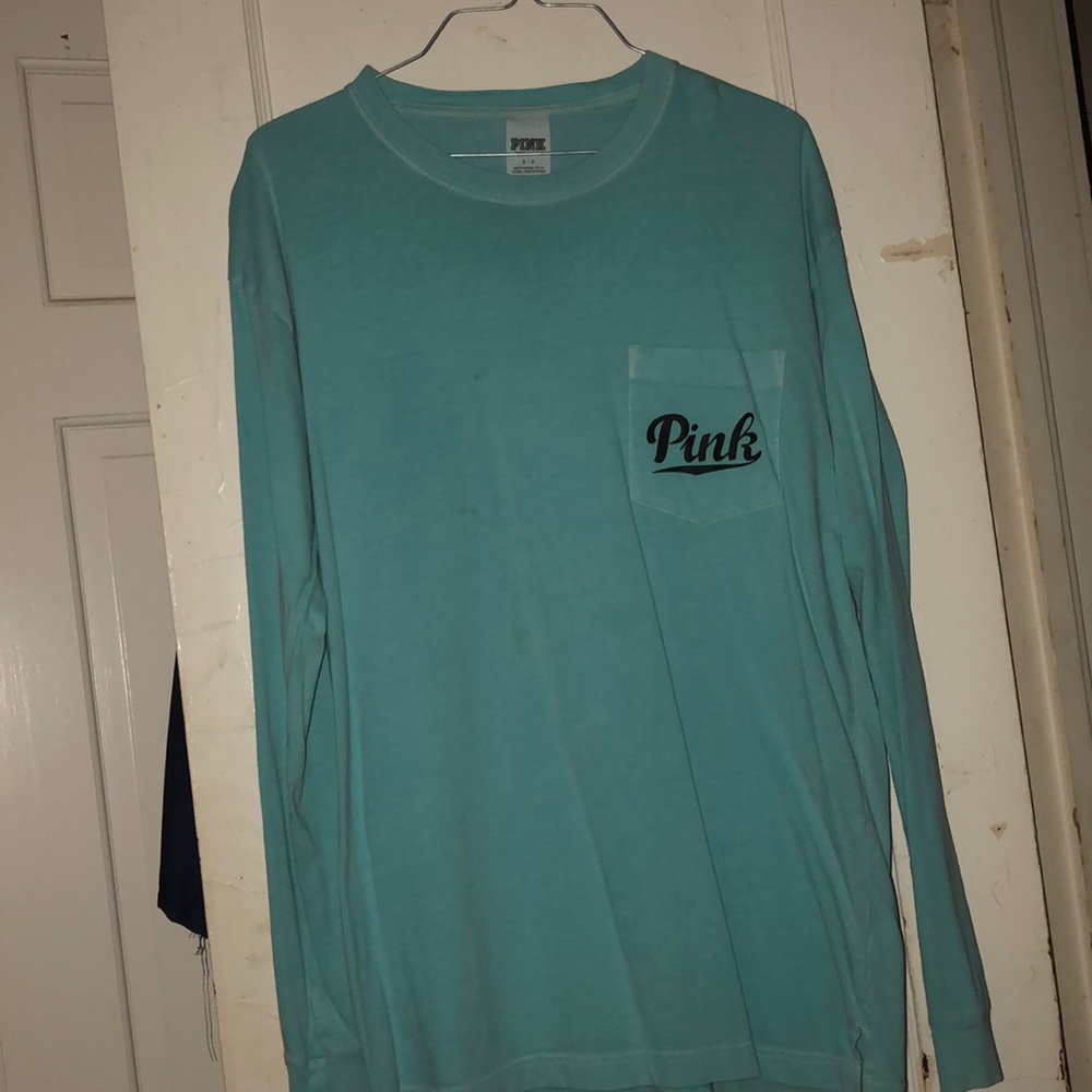 Blue pink long sleeve.